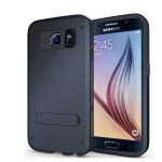 Wholesale Galaxy S6 Strong Armor Hybrid with Stand (Navy Blue)
